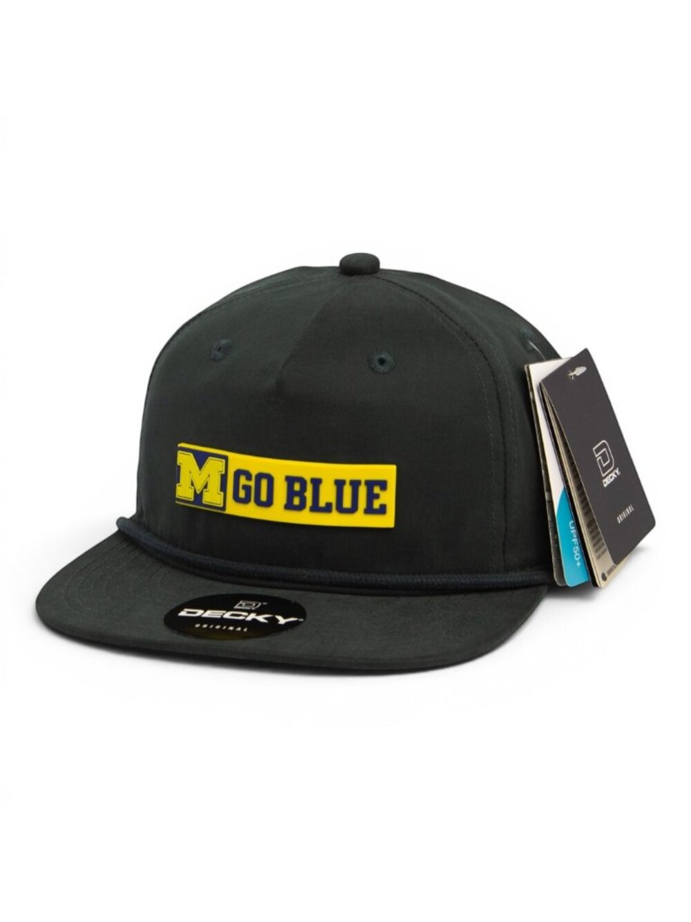 Michigan Wolverines GO BLUE Maize 3D Classic Rope Hat- Charcoal